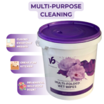 Wild Rose Scent Multi-Purpose Cleaning Wet Wipes 400 pcs Bucket - Image 2